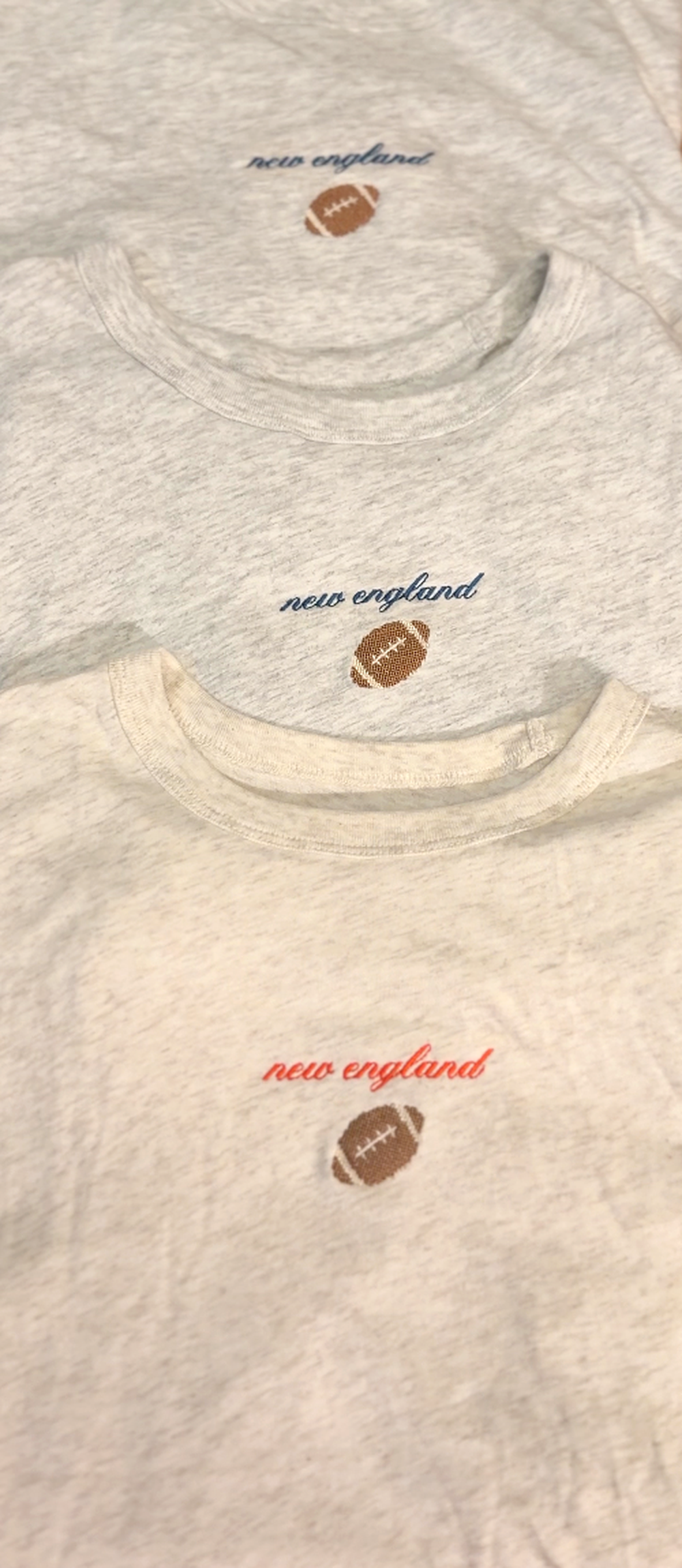 New England Football Embroidered T-Shirt